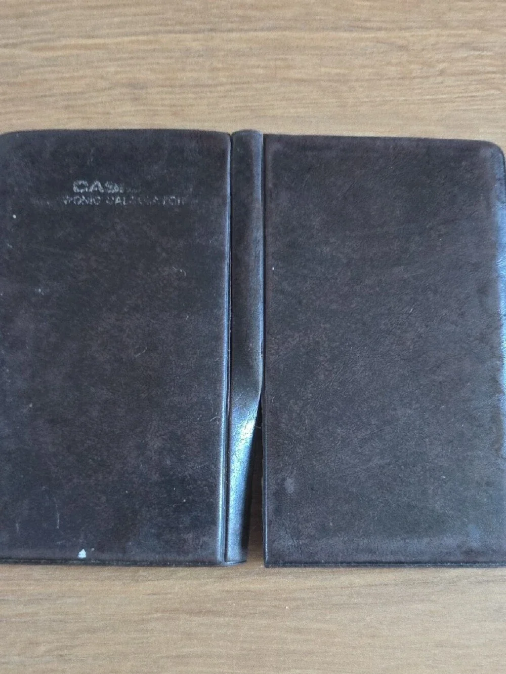 Casio LC-822 Calculator in Silver and Black with Brown Cover